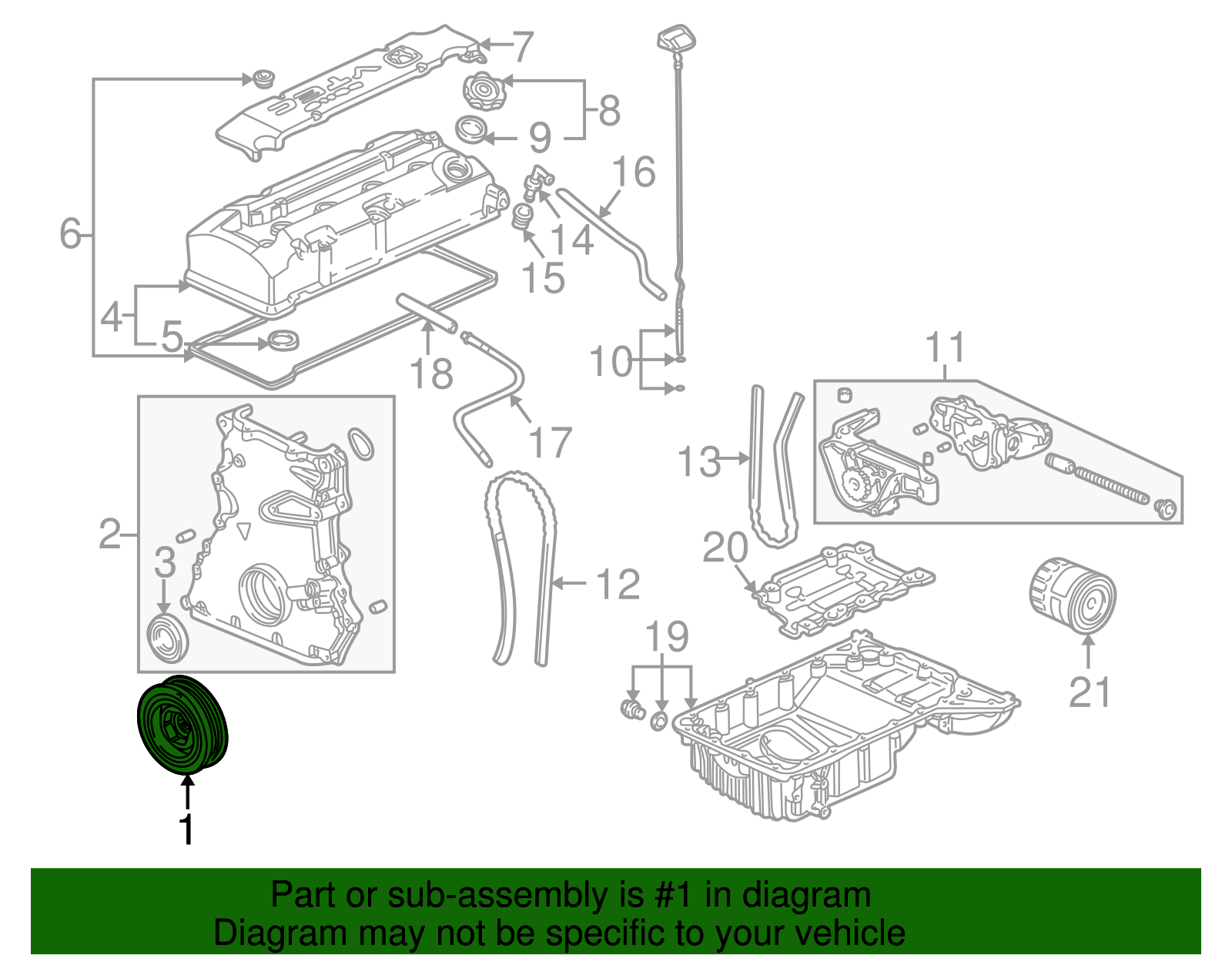 Crankshaft Pulley - Honda (13810-PCX-003)