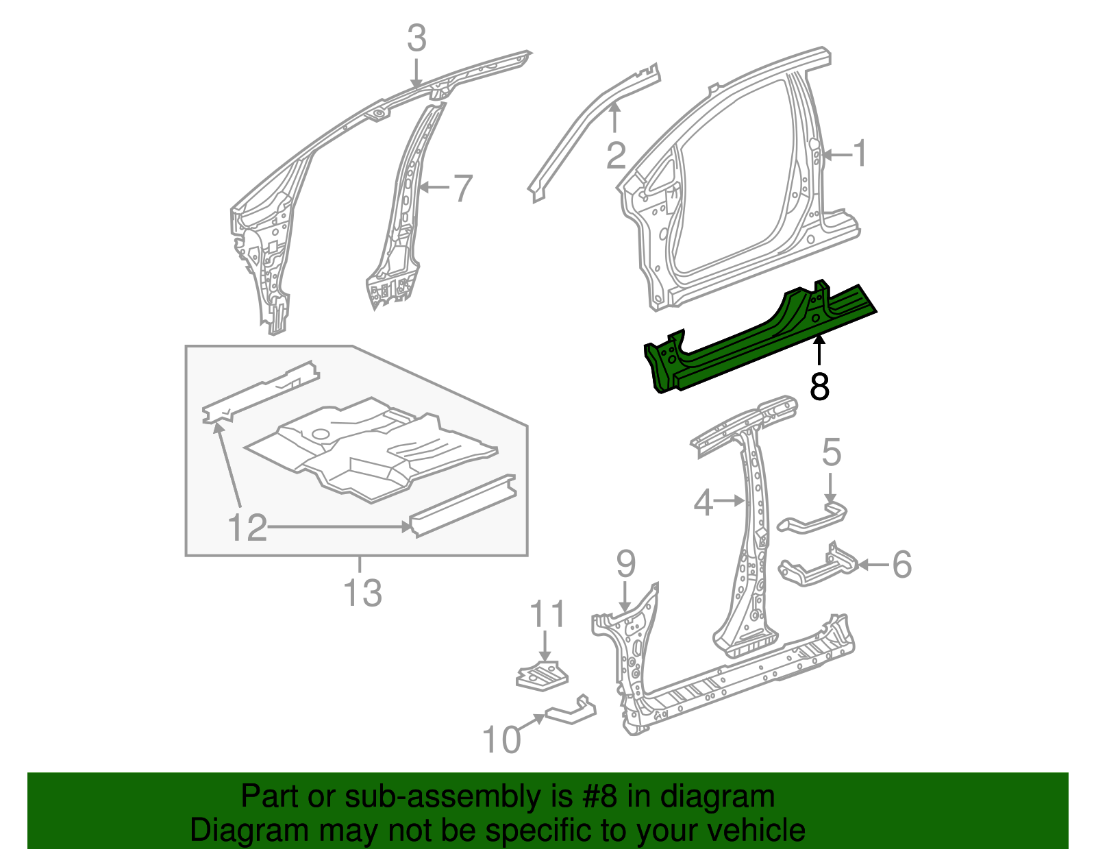 Rocker Panel - Honda (04641-TK6-A11ZZ)