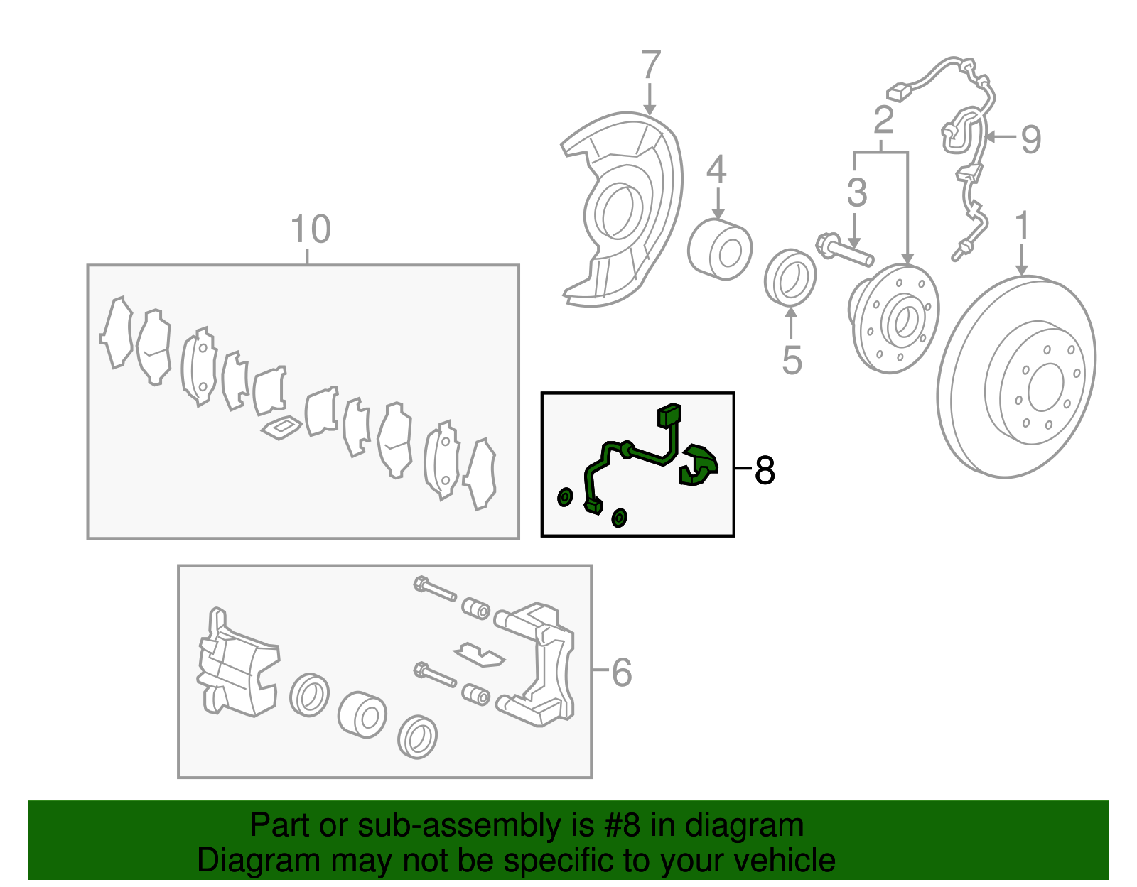 Brake Hose - Honda (01464-SLN-A00)