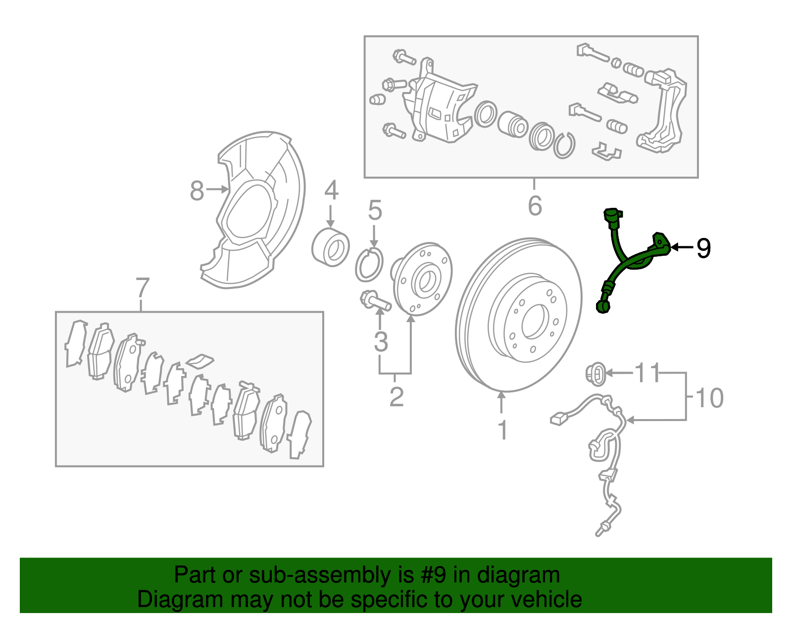 Brake Hose - Honda (01464-T7W-A00)