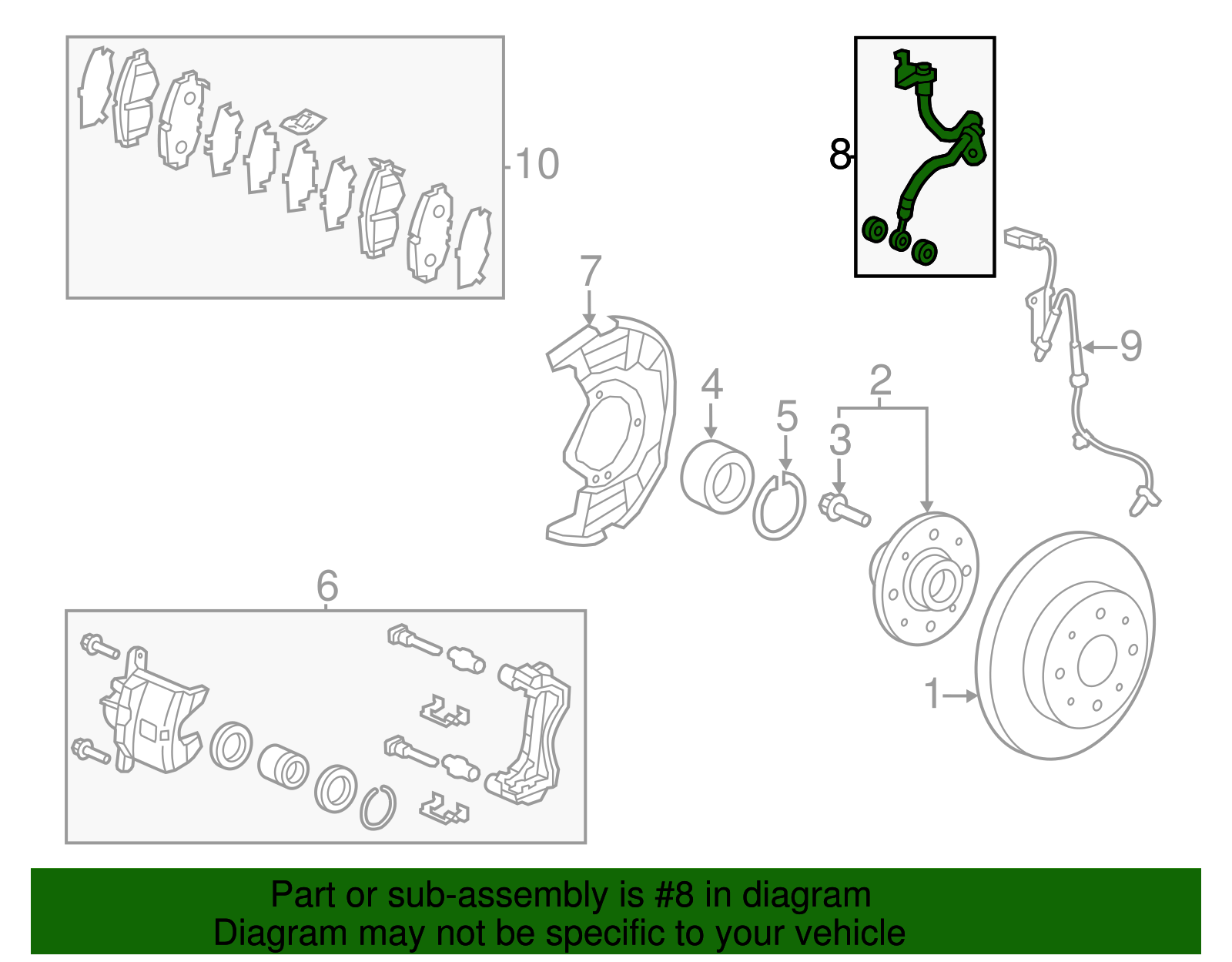 Brake Hose - Honda (01464-TM8-A01)