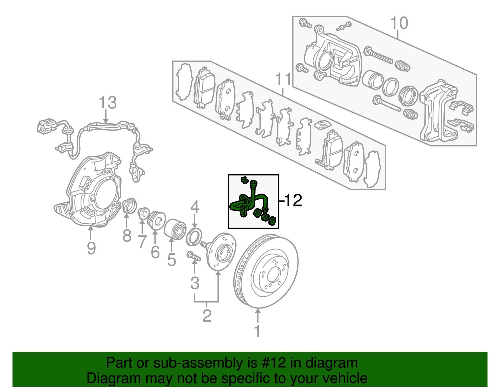 Brake Hose - Honda (01464-S2A-000)