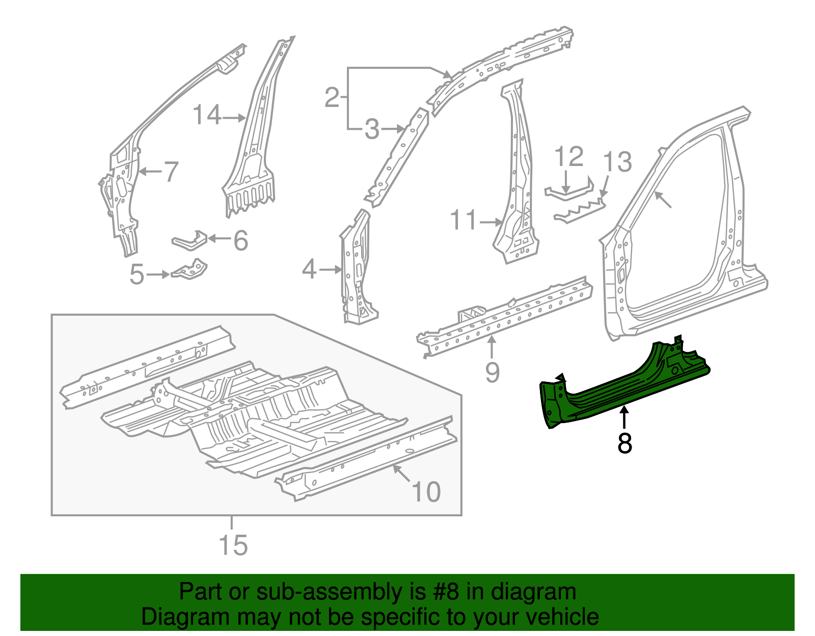 Outer Rocker Panel - Honda (04641-TP6-A00ZZ)
