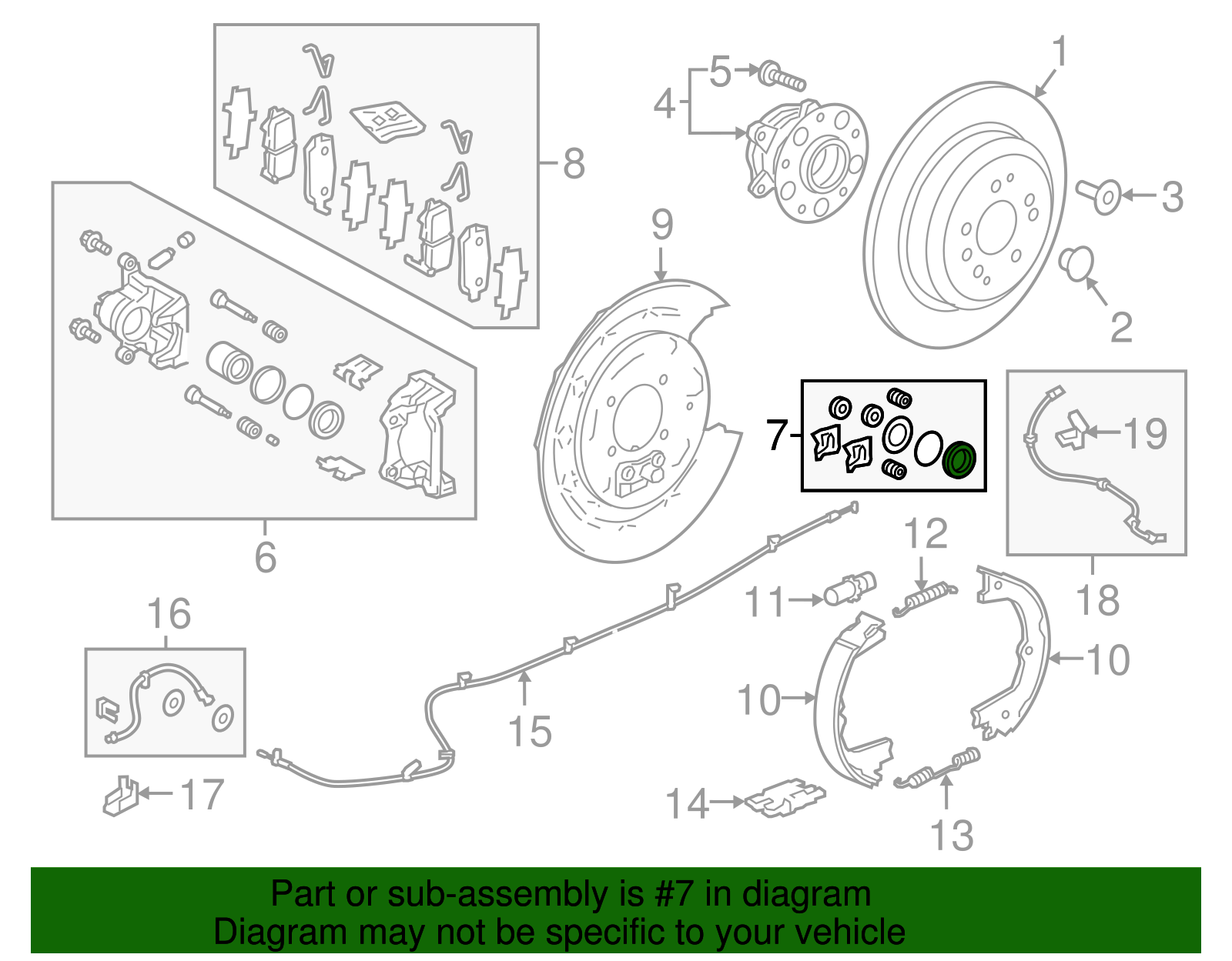 Caliper Seal Kit - Honda (01463-TZ5-A00)