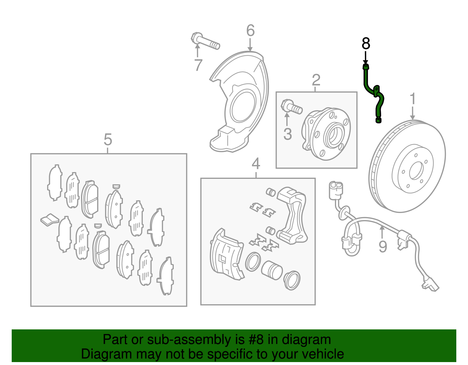 Brake Hose - Honda (01464-TK8-A01)