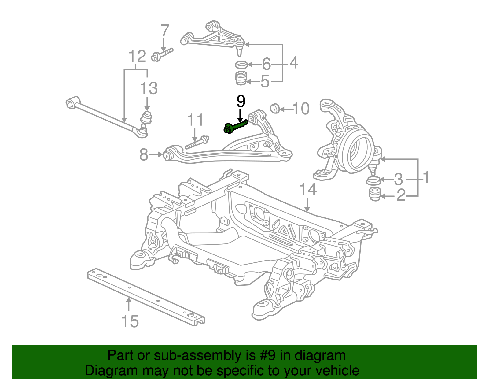 Lower Control Arm Adjust Bolt - Honda (90173-S2A-000)