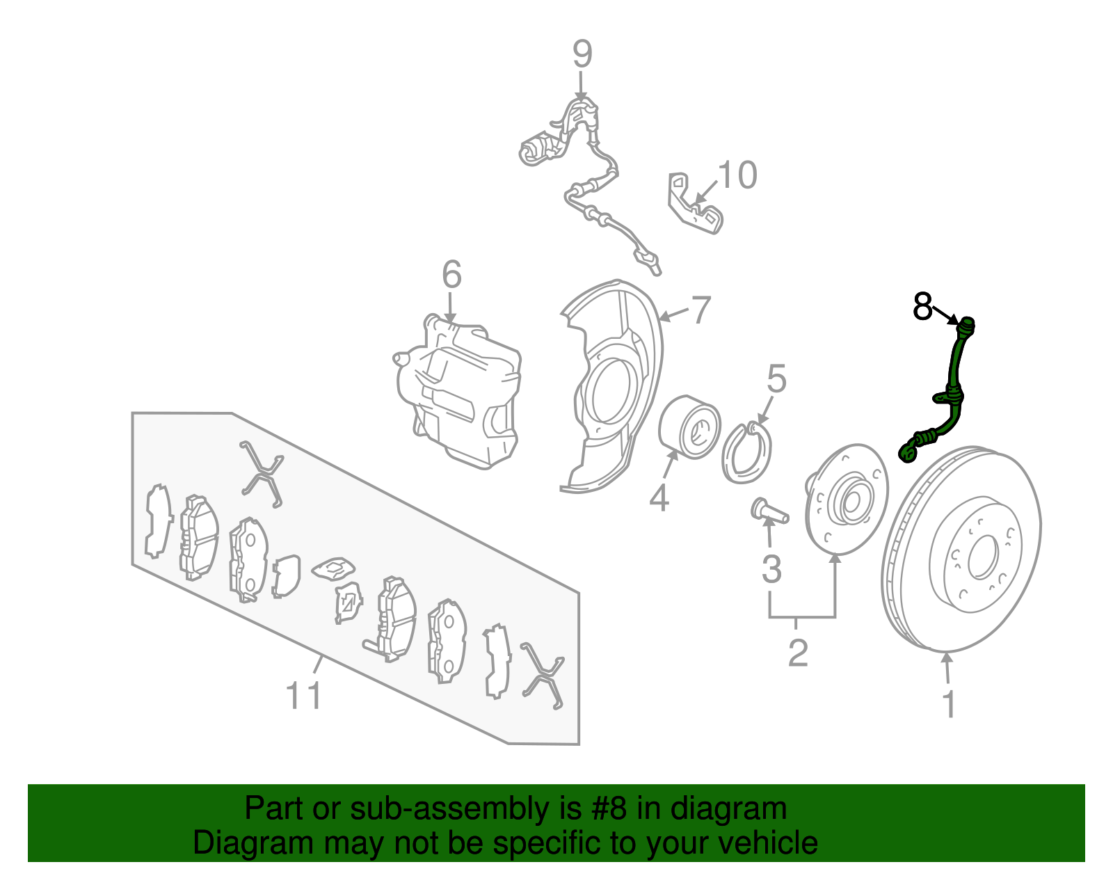 Brake Hose - Honda (01464-SCV-A00)