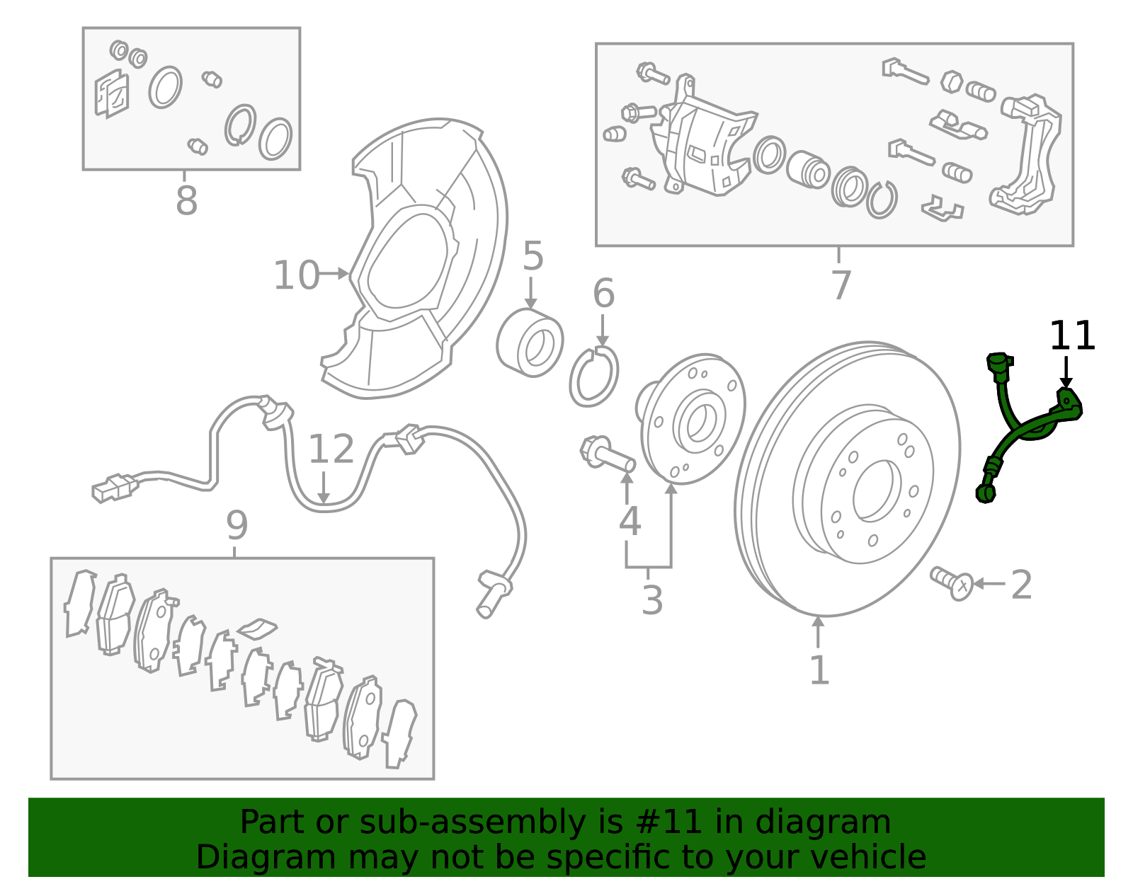 Brake Hose - Honda (01464-TGG-A00)