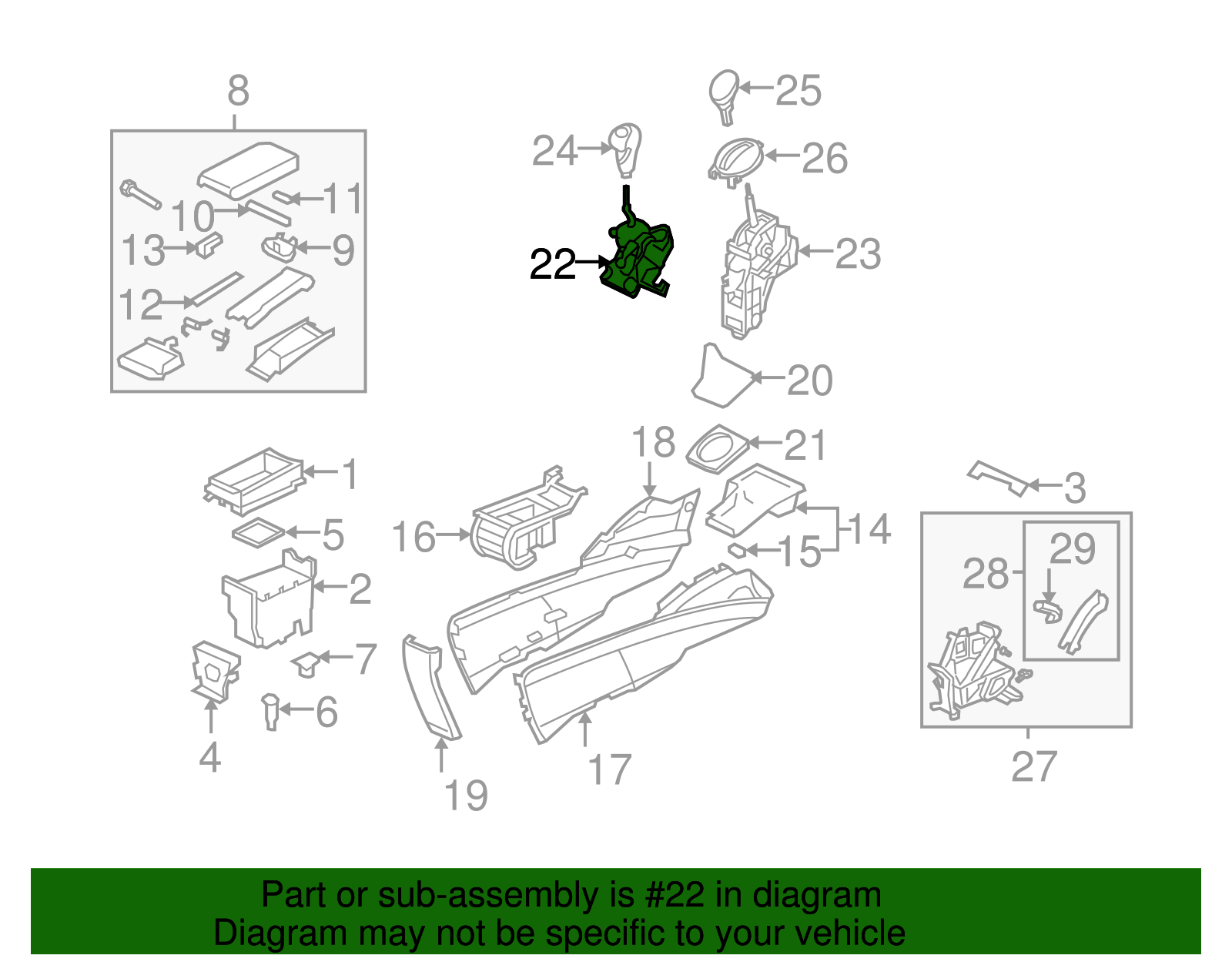 Gear Shift Assembly - Honda (54100-SNA-A02)