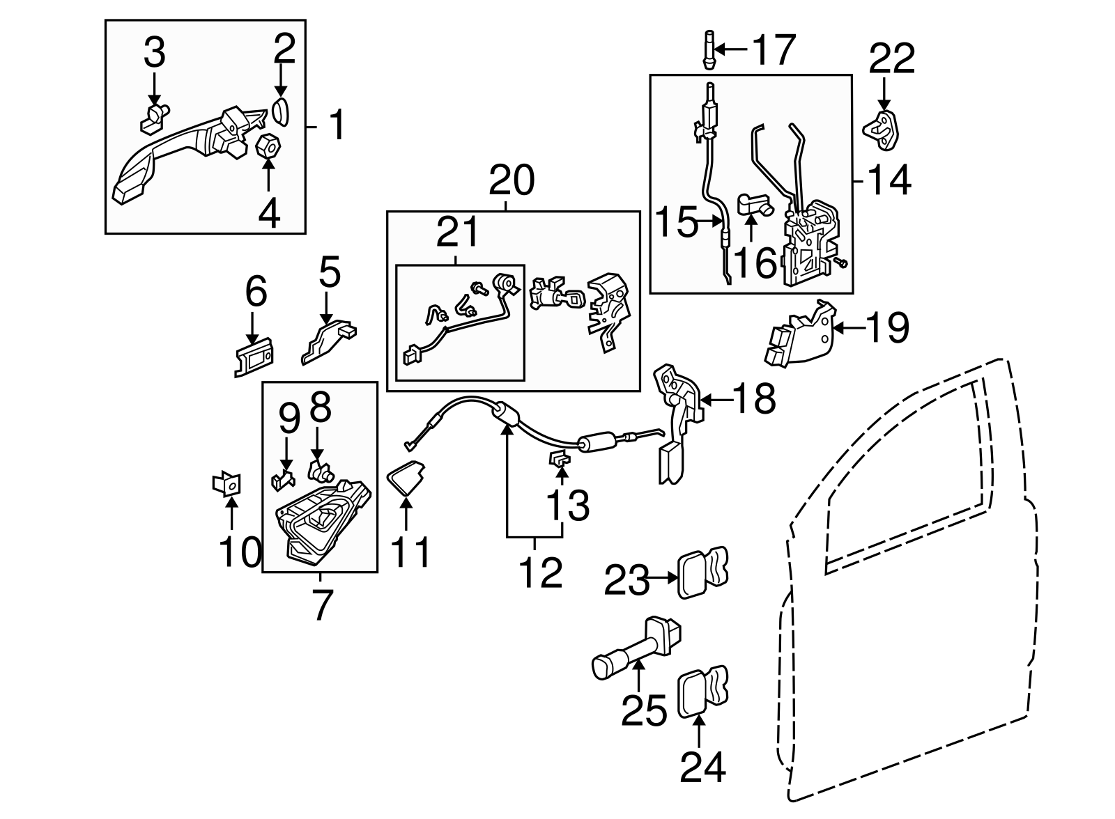 Lock Cable Fastener - Honda (72151-S5P-A00)