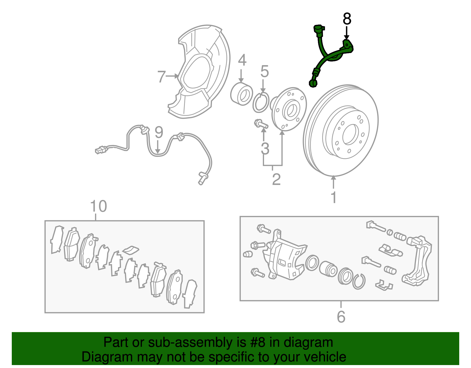 Brake Hose - Honda (01464-SNA-A02)