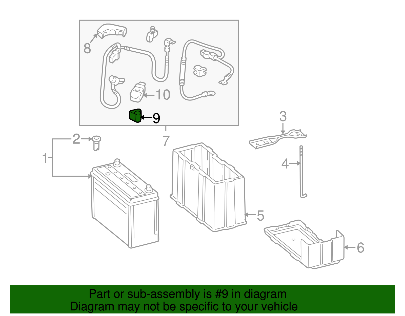 Positive Cable Holder - Honda (32115-P64-003)