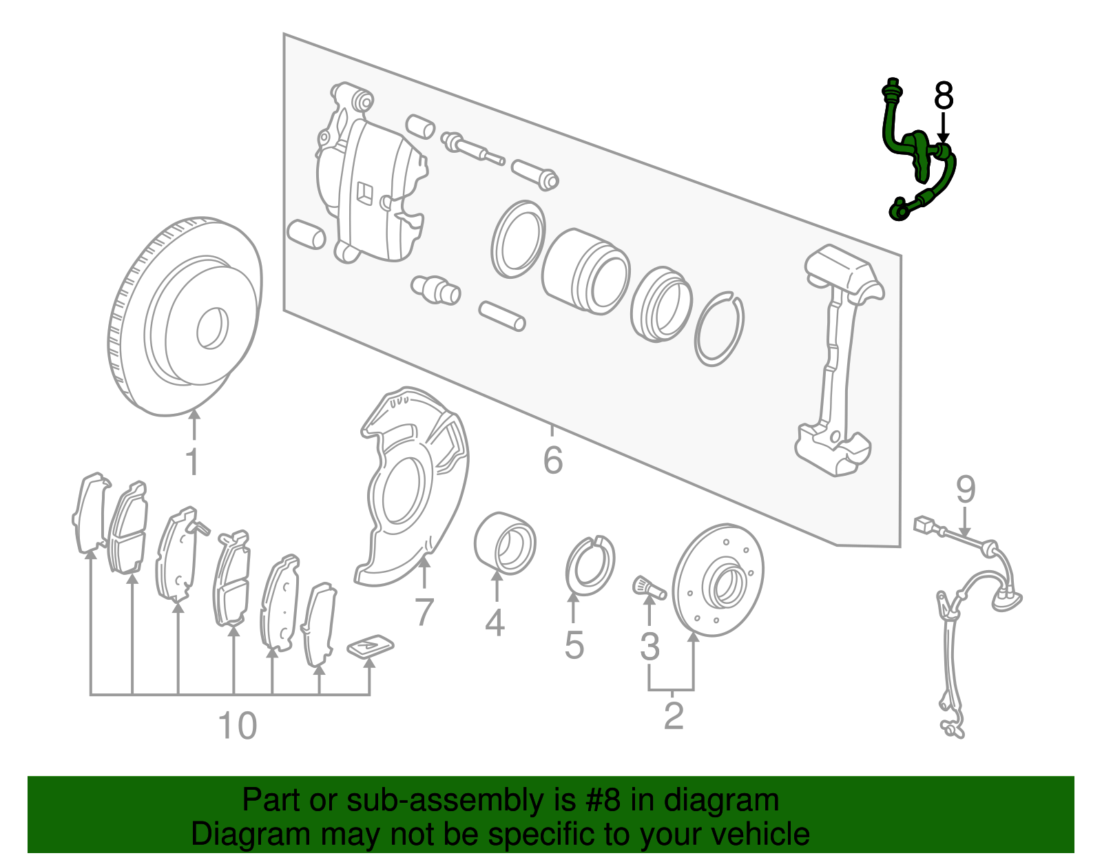 Brake Hose - Honda (01464-S5A-A02)