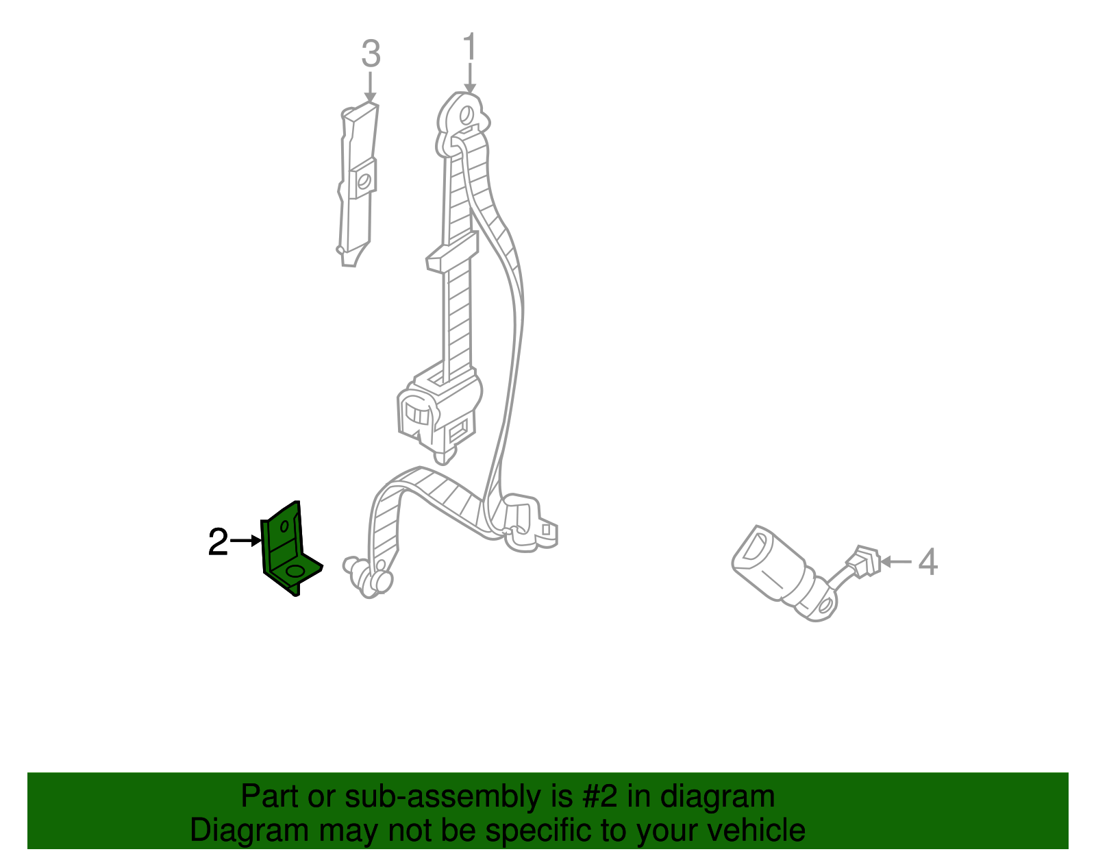 Belt & Retractor Bracket - Kia (89833-4D000)