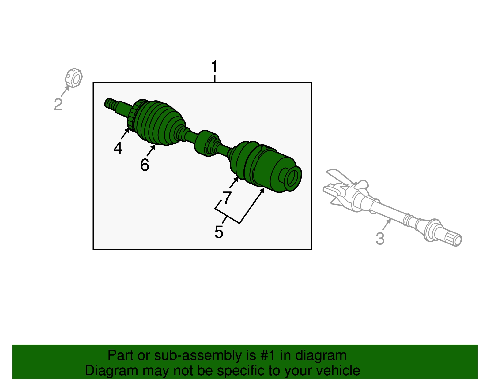 Axle Assembly - Kia (49500-2W400)