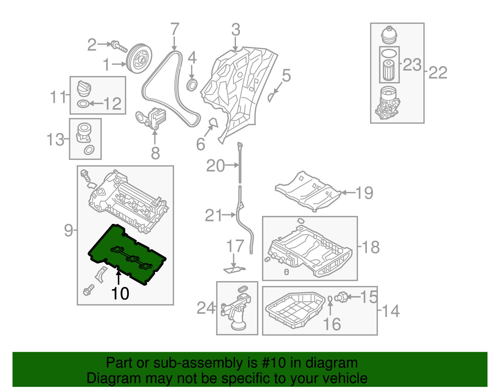 Valve Cover Gasket - Kia (22453-3C710)