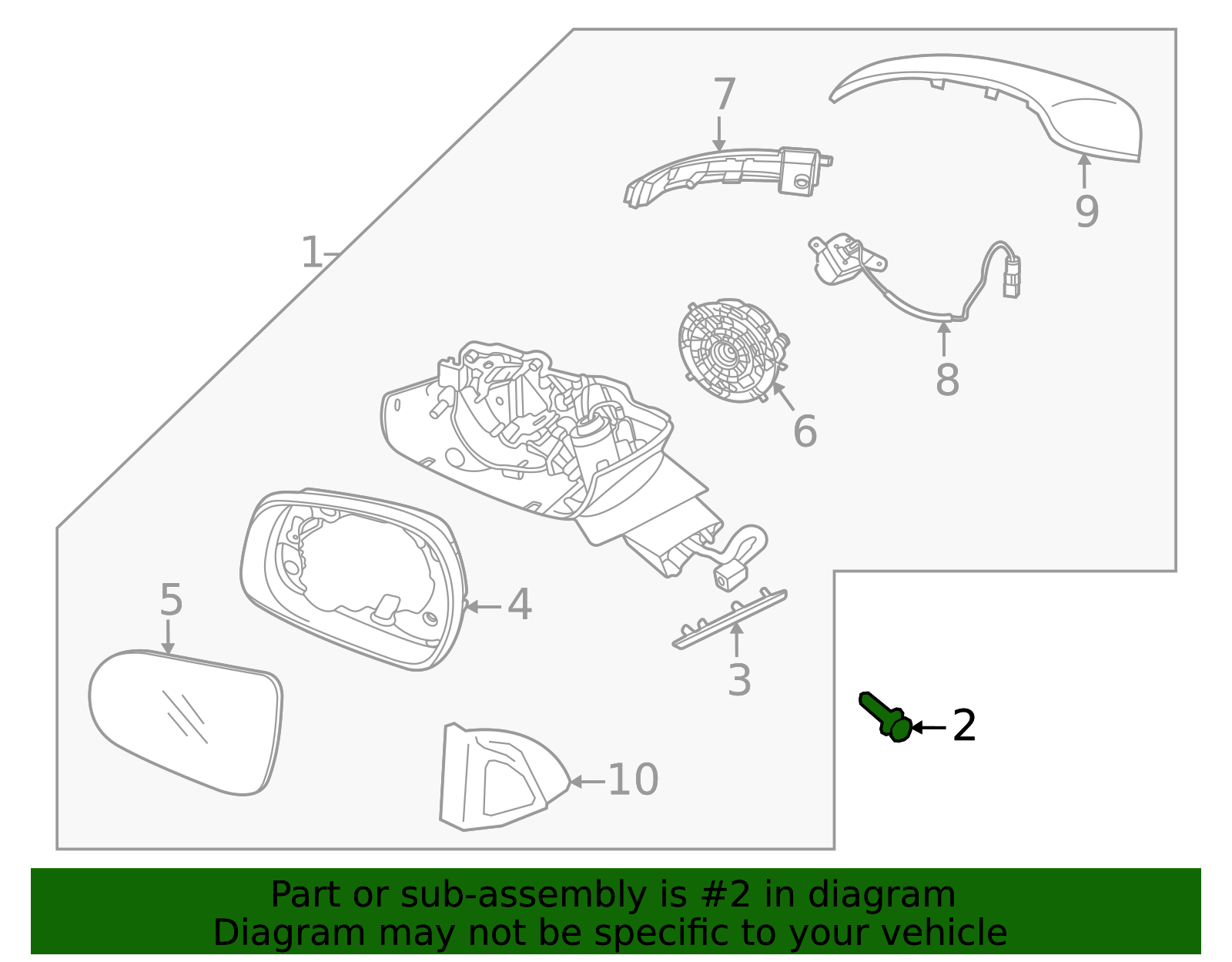Mirror Assembly Bolt - Kia (11250 06166B)
