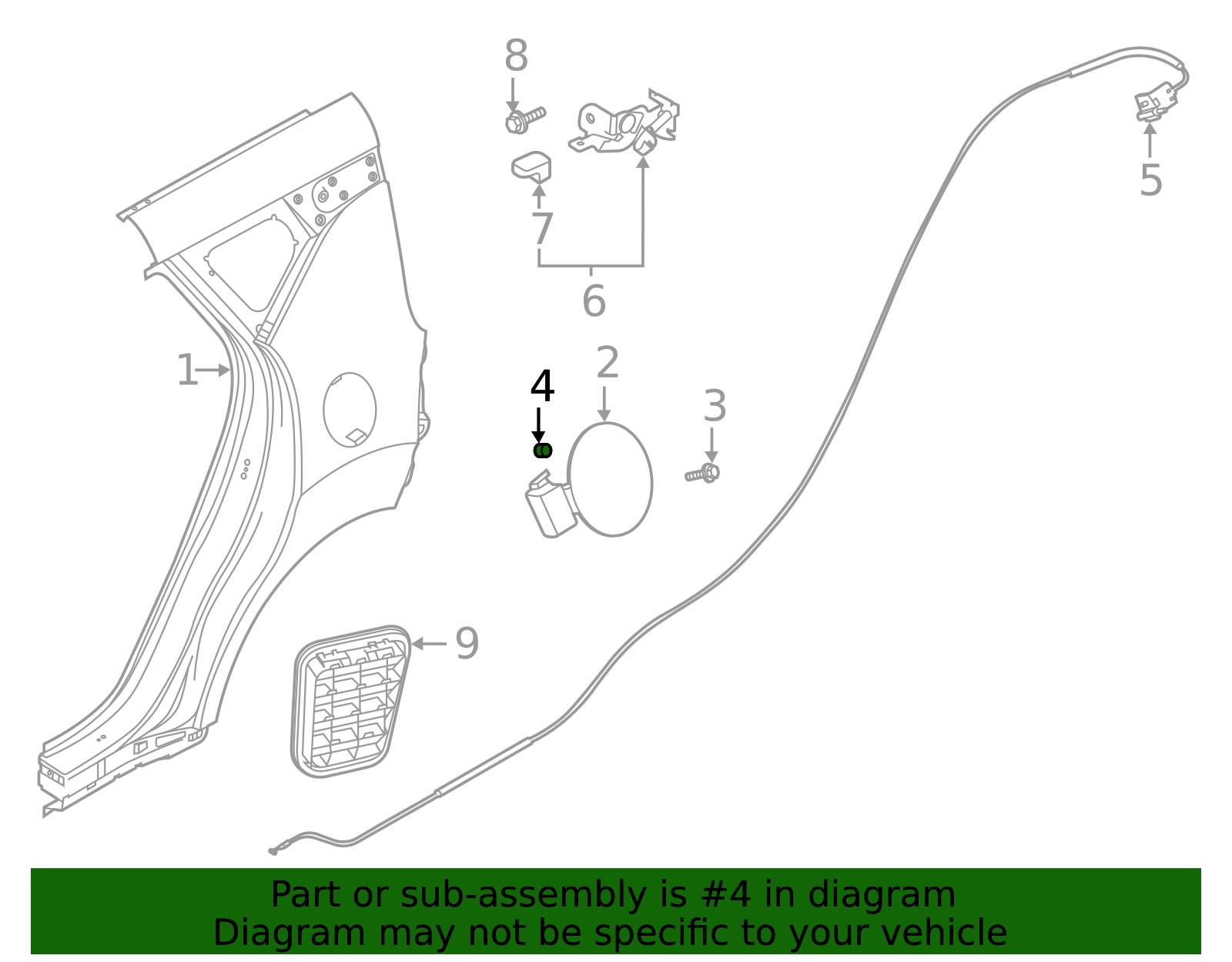 Fuel Door Bumper - Kia (87551-3K000)