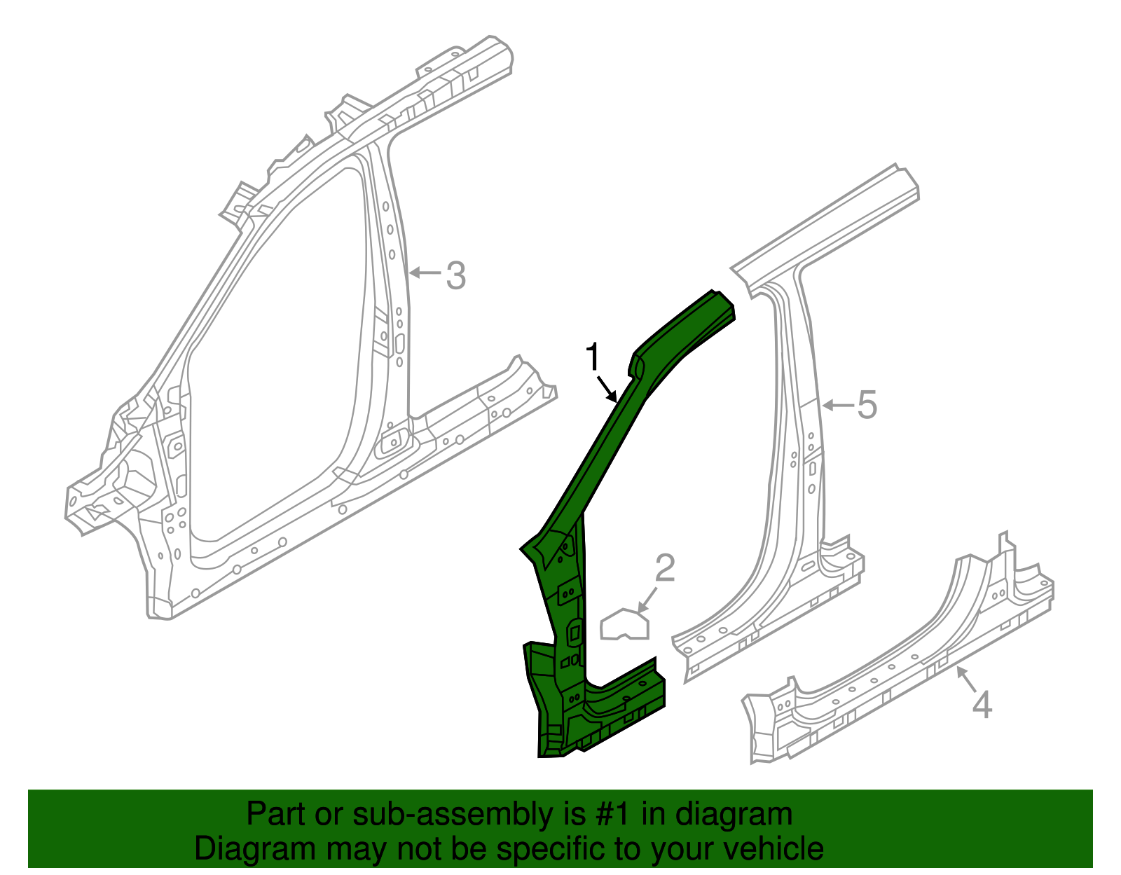 Hinge Pillar - Kia (71110-C6A05)