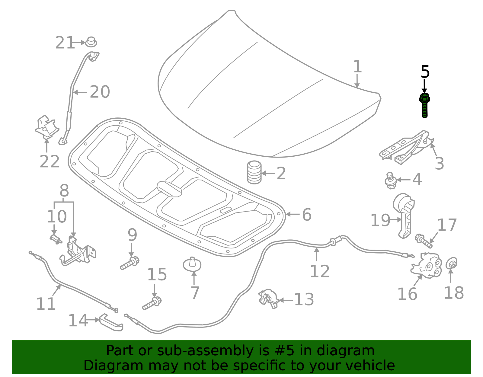 Hinge Bolt - Kia (MB455-58225)