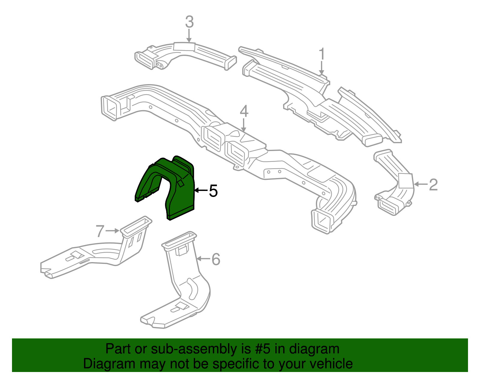 Center Duct - Kia (97376-B2000)