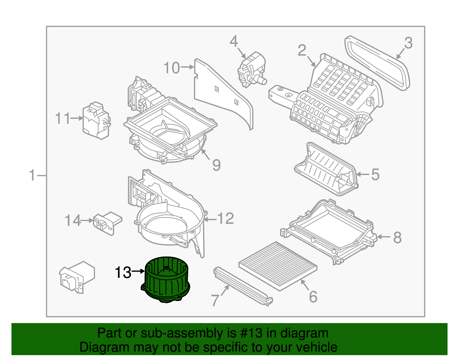 Blower Motor - Kia (97113 2B005)