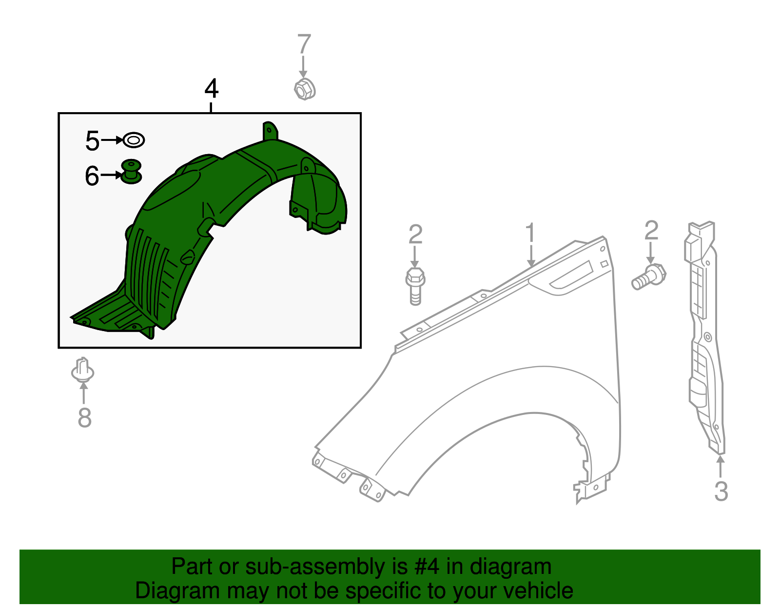 Fender Liner - Kia (86811-B2500)