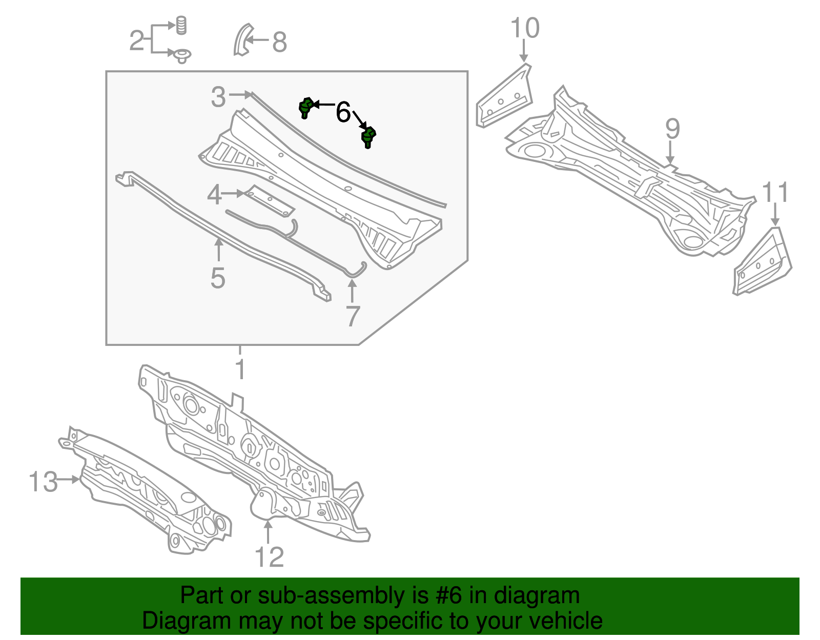 Washer Nozzle - Kia (98630-3J000)