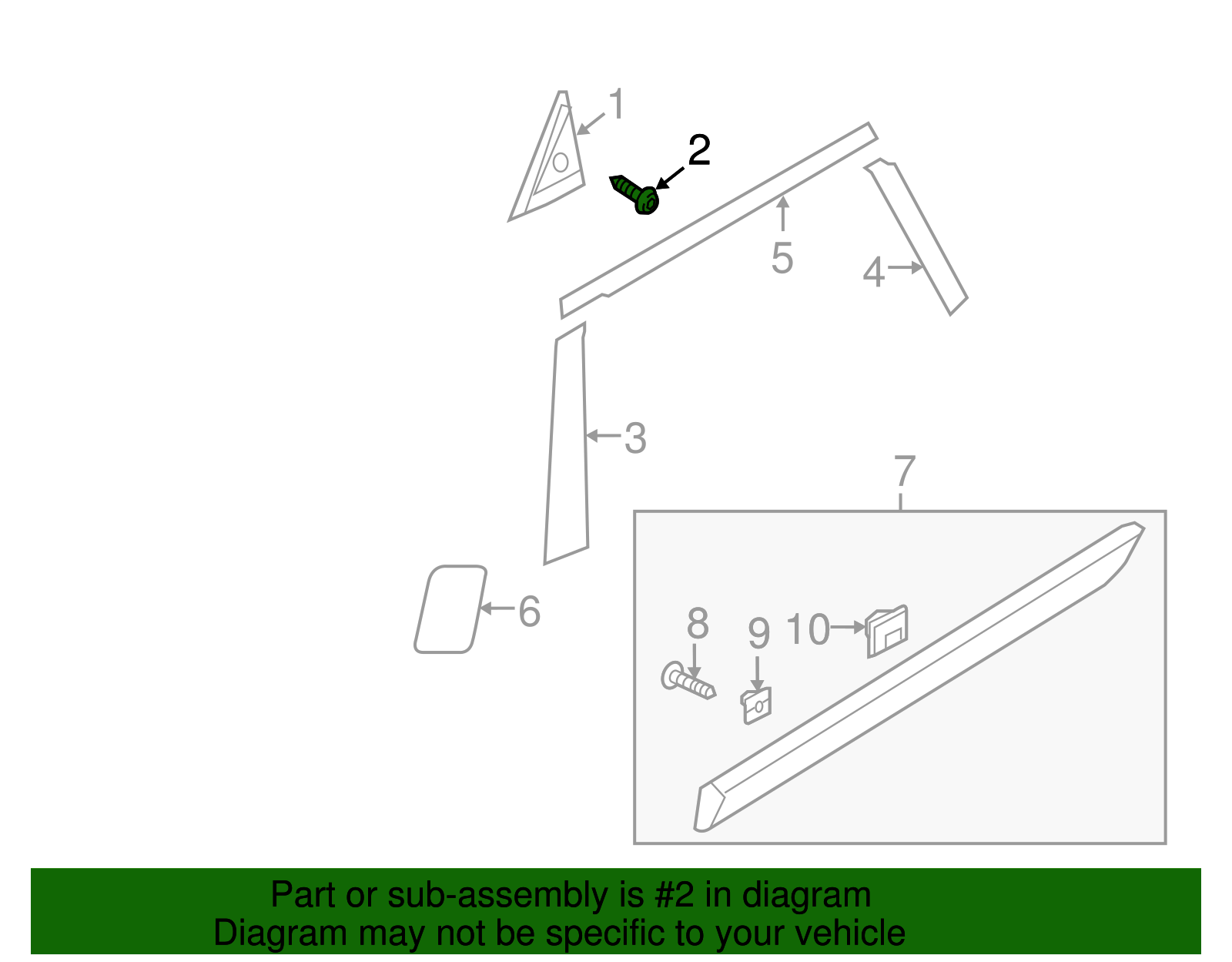 Rear Molding Screw - Kia (10189-04123)