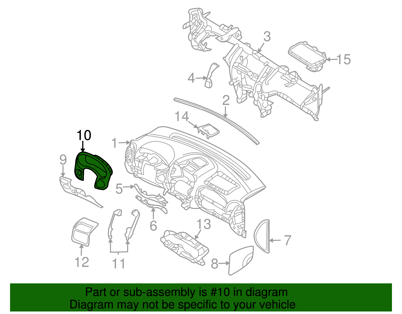 Cluster Bezel - Kia (94370-4D215)