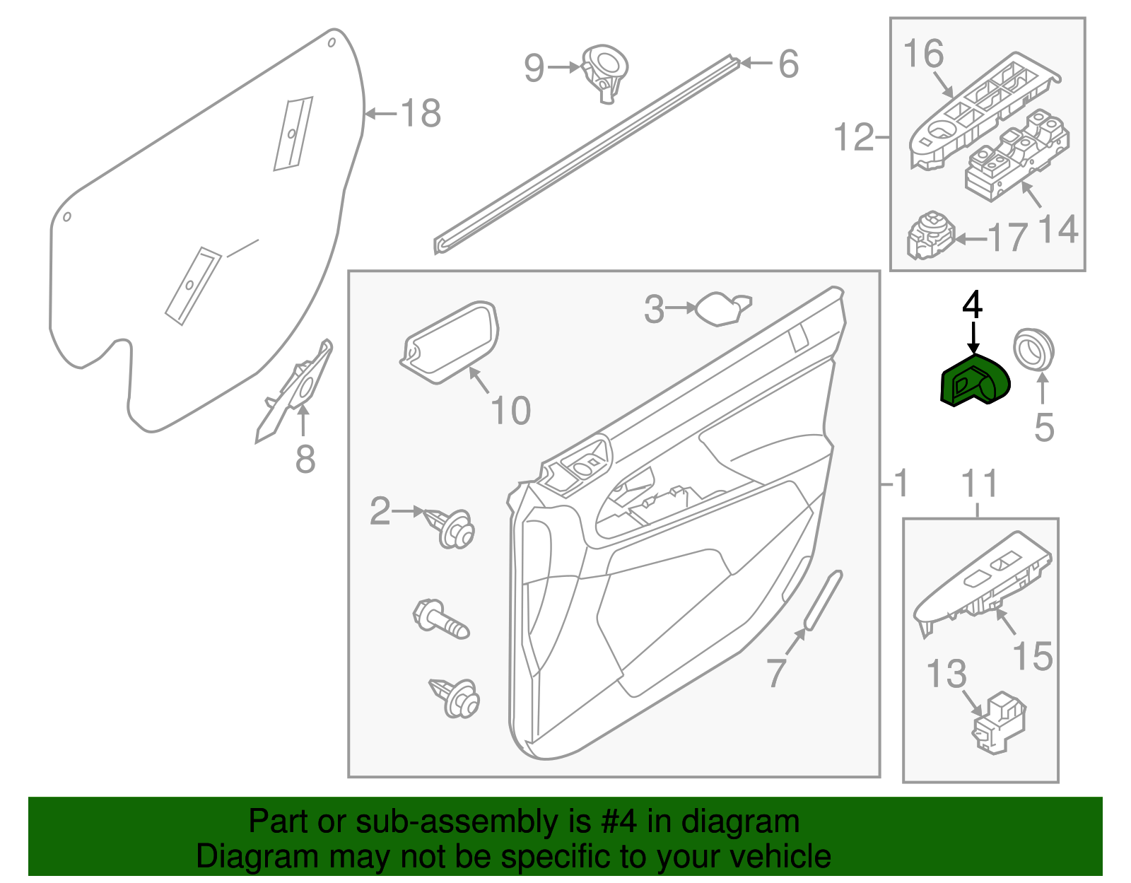 Door Trim Panel Grommet - Kia (82317-29000)