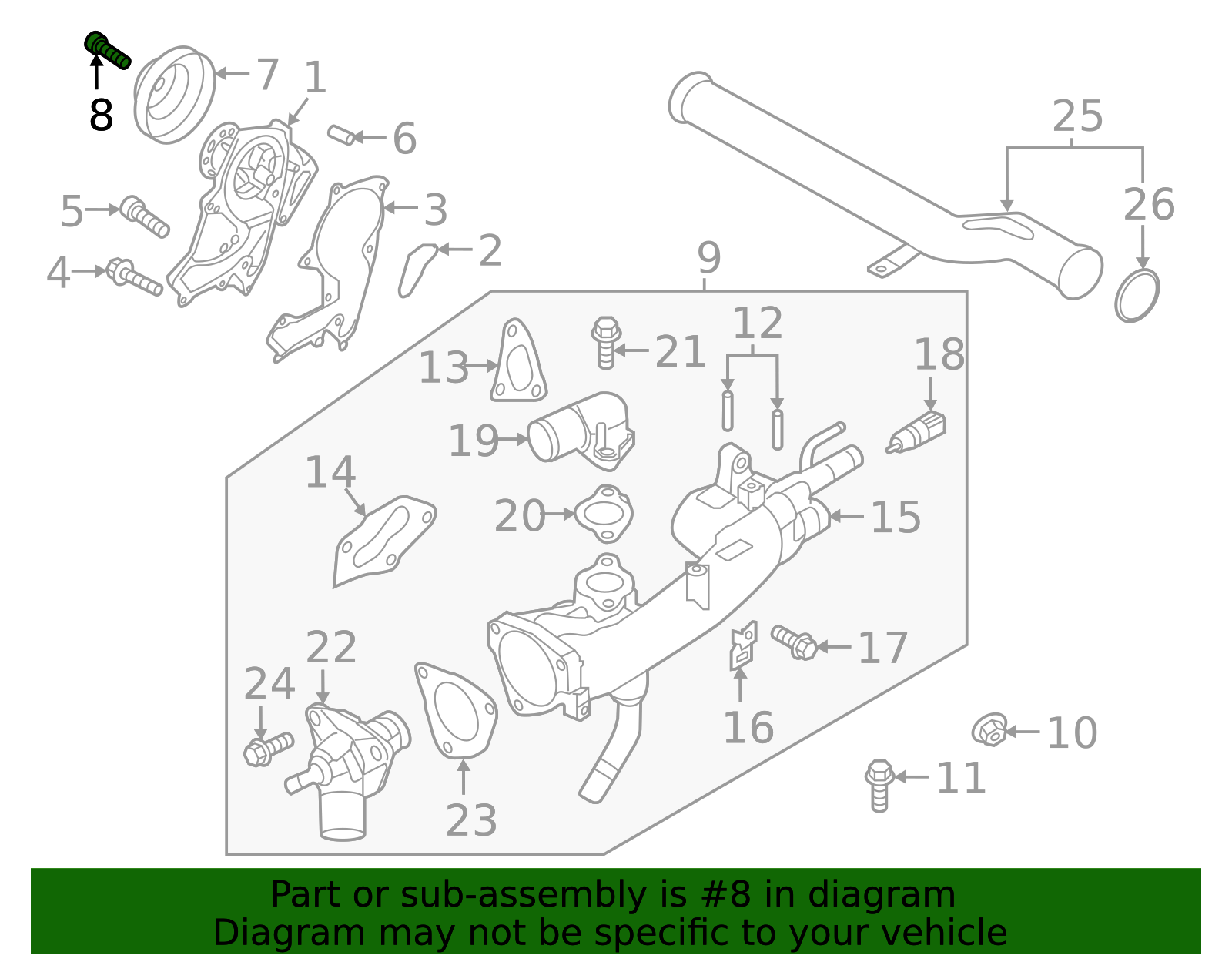 Pulley Bolt - Kia (11233 06126K)