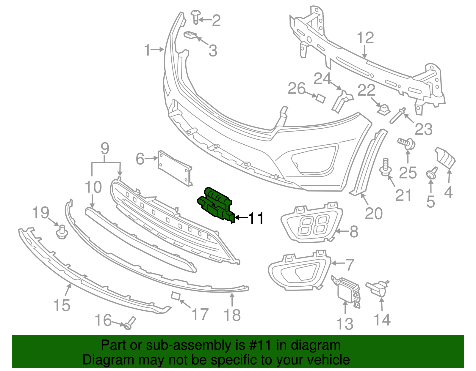 Energy Absorber - Kia (86520-C6200)
