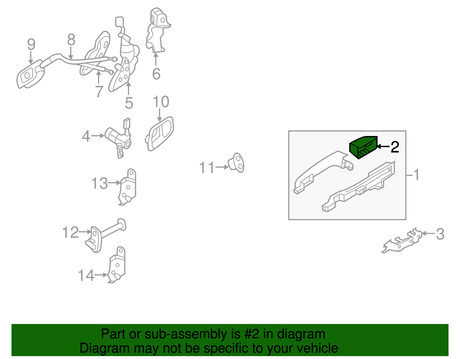 Handle, Outside Cover - Kia (82652-4D010)