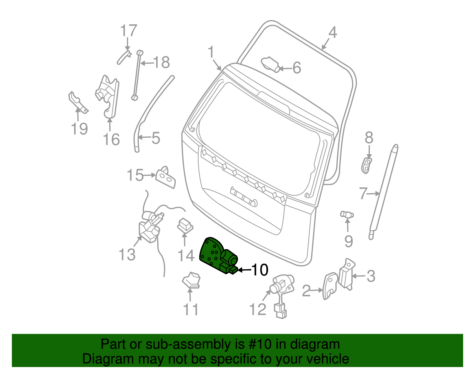 Latch Actuator - Kia (81230-4D002)