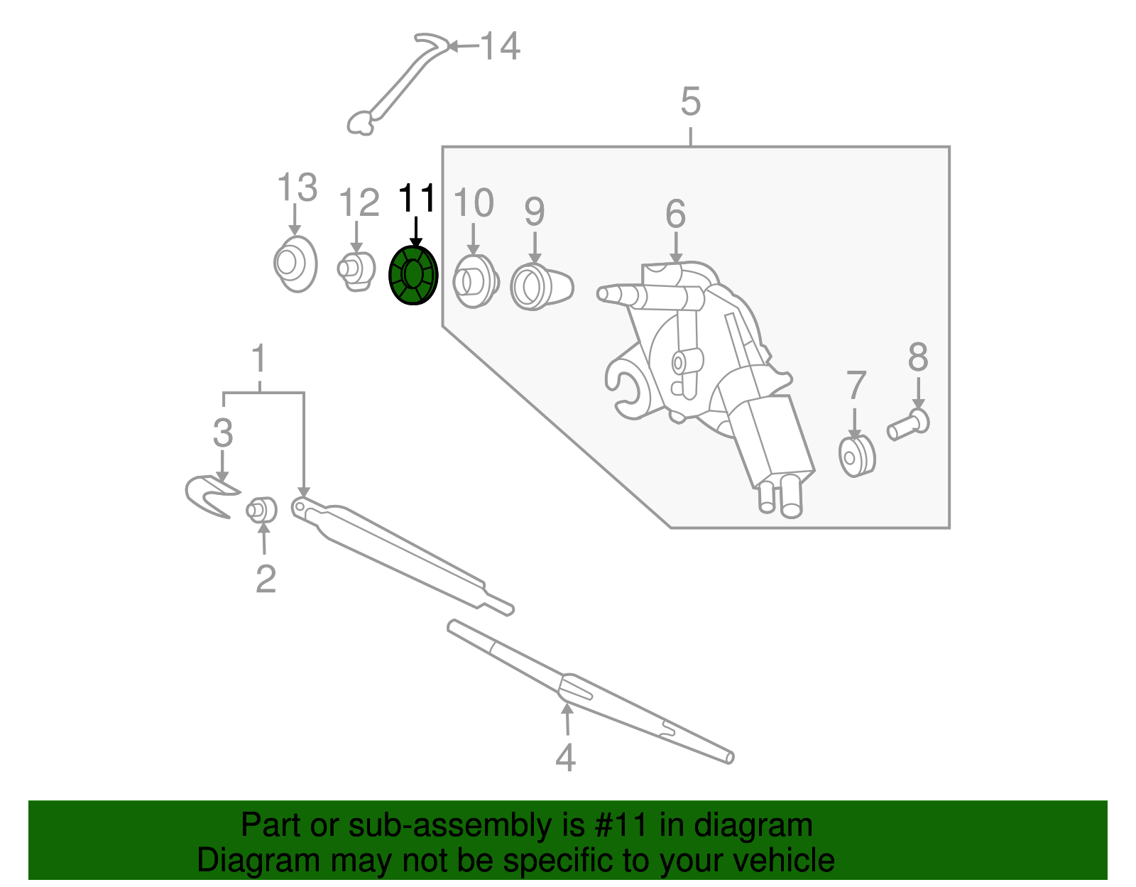 Wiper Motor Cap - Kia (98714-4D000)