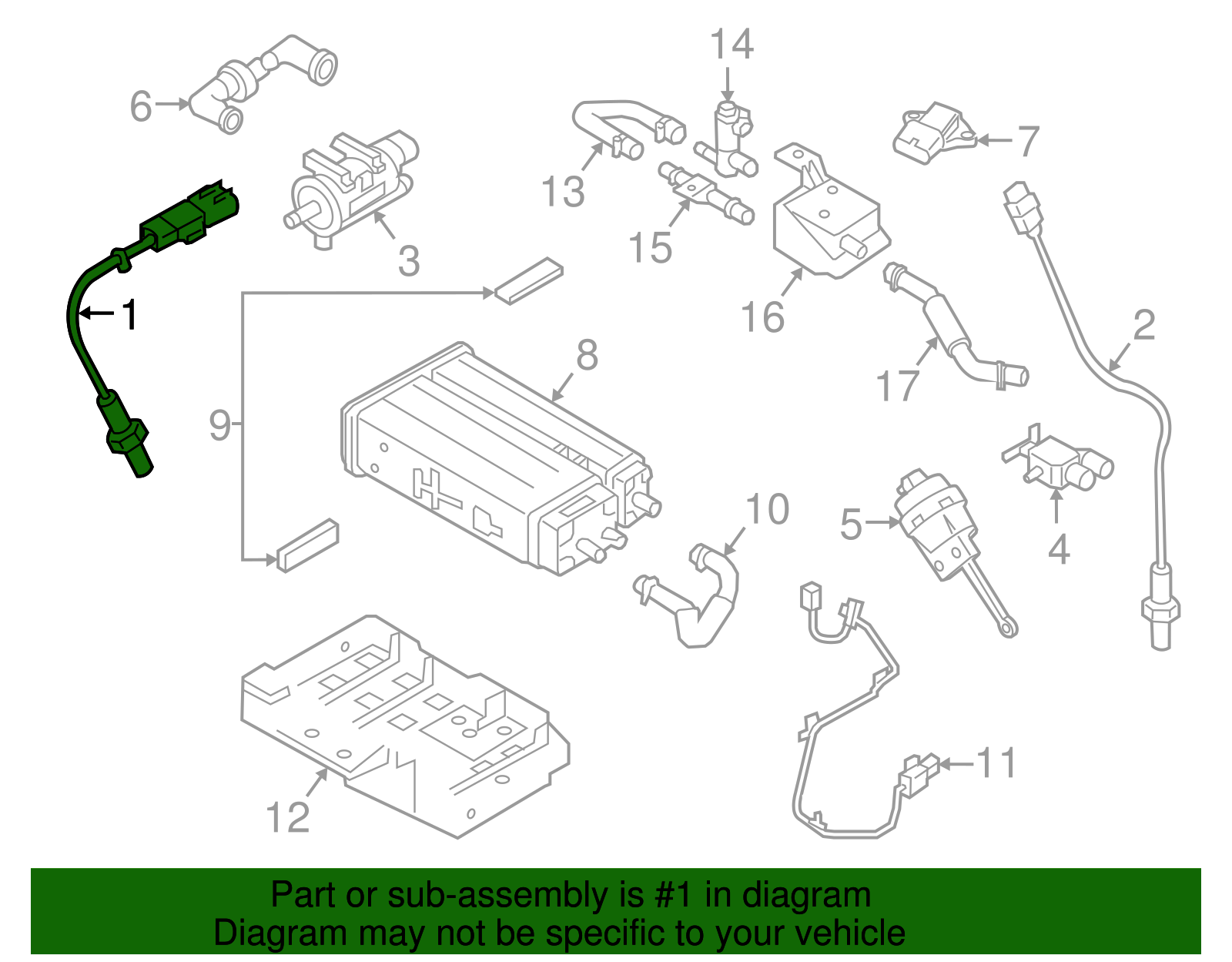Oxygen Sensor - Kia (39210 3CCB0)