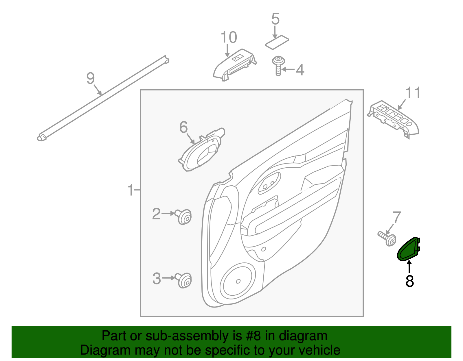 Handle Bezel - Kia (82629-B2000EQ)