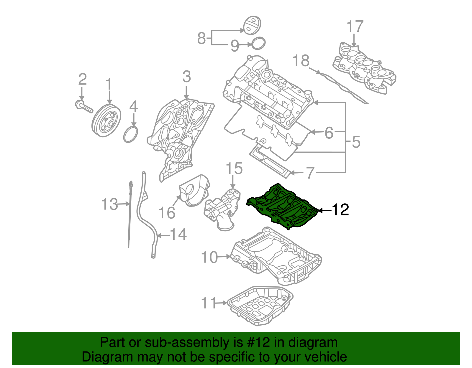 Oil Pan Baffle - Kia (21525-3C301)