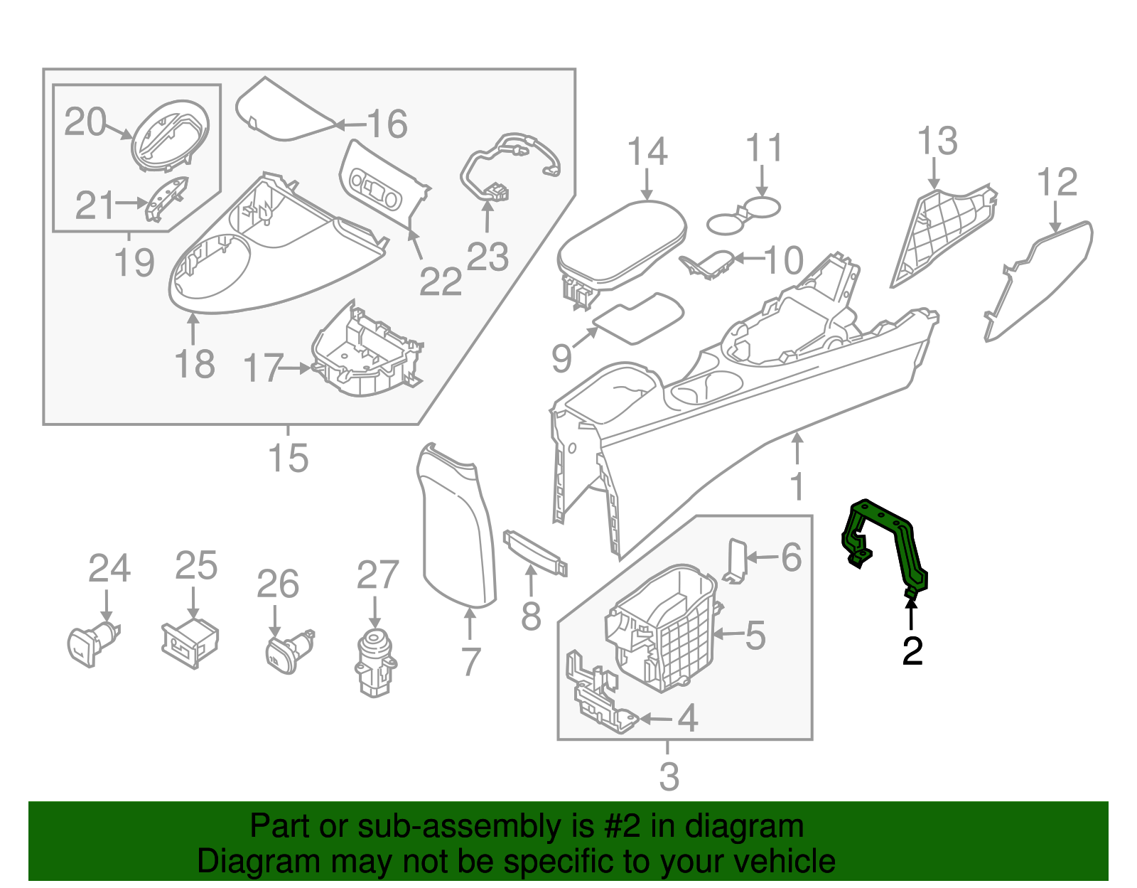 Rear Bracket - Kia (84688-B2AA0)