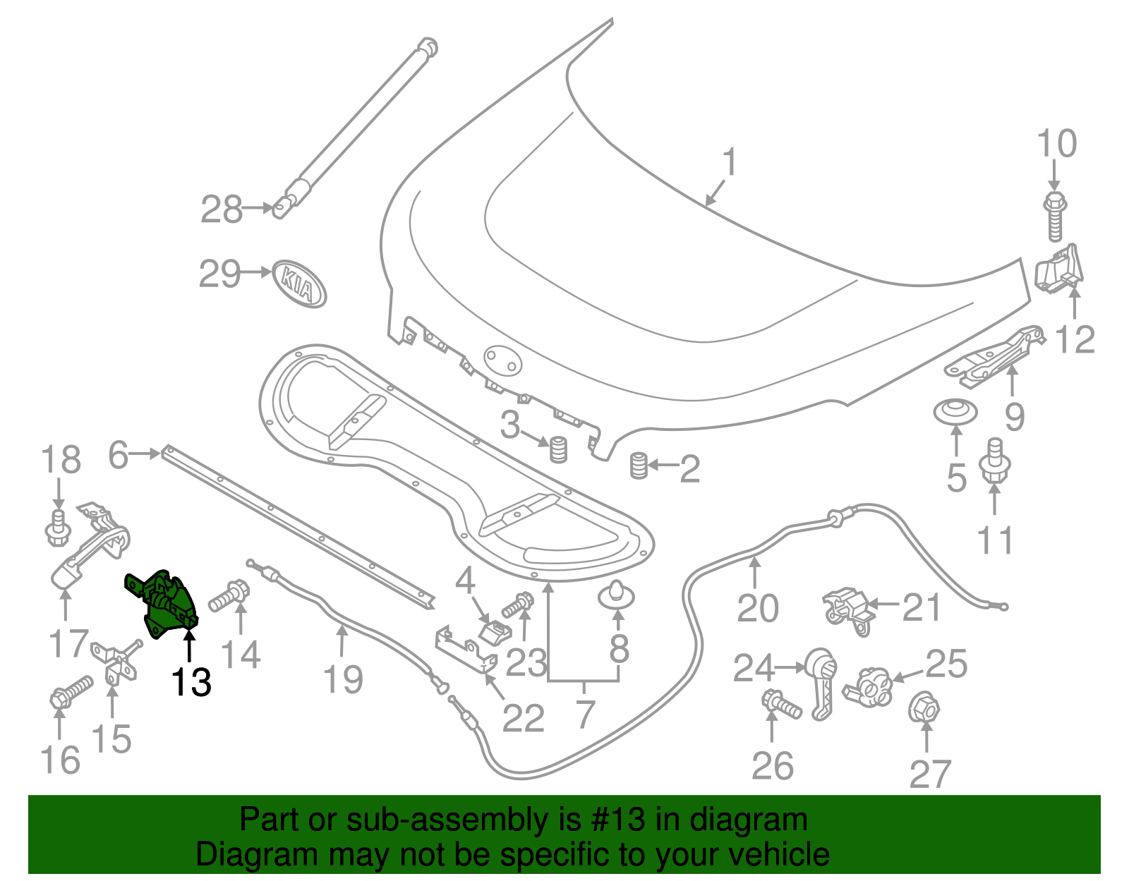 Latch - Kia (81130-B2000)