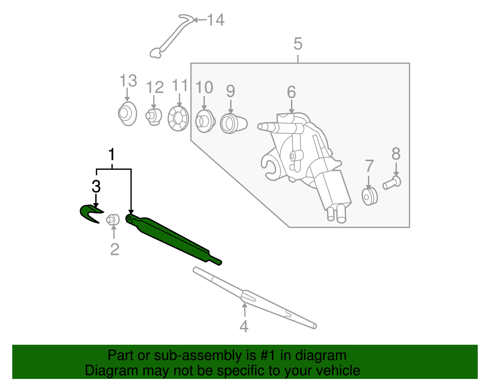 Wiper Arm - Kia (98810 4D001)