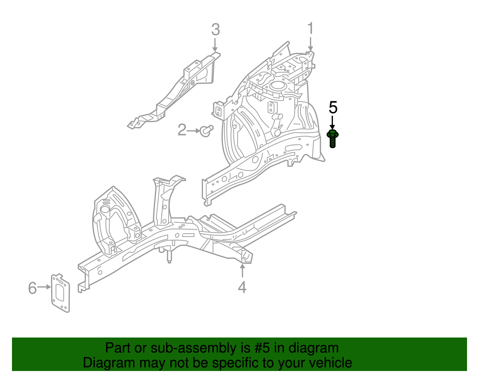 Door Window Glass Surround Channel Bolt - Kia (11408-06141)