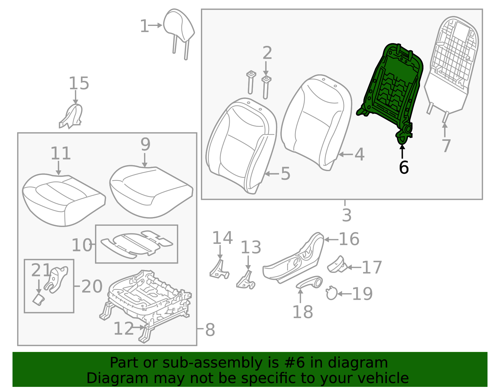 Seat Back Frame - Kia (88310-B2240)
