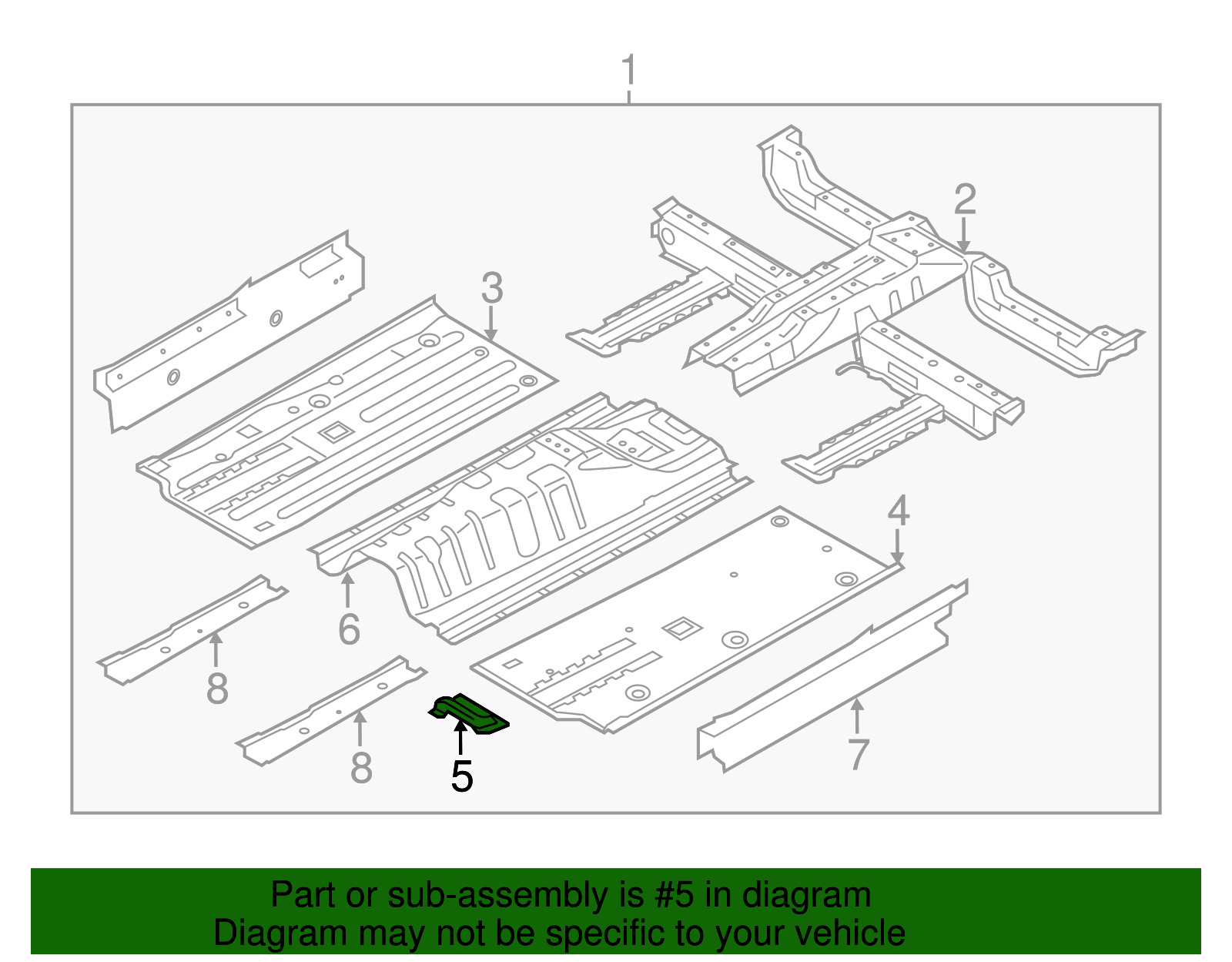 Floor Pan Bracket - Kia (65133-B2000)