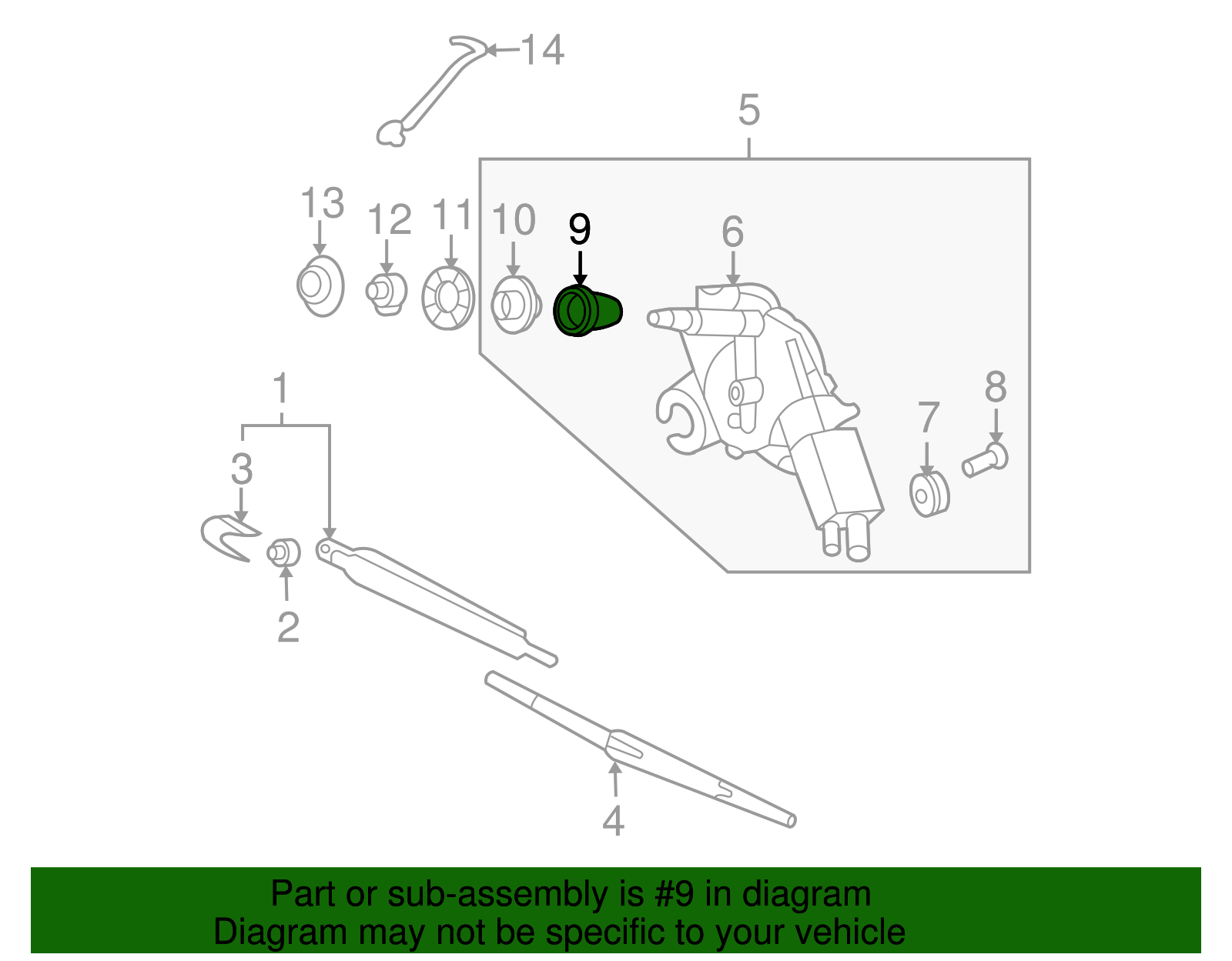 Wiper Motor Support - Kia (98711-4D000)