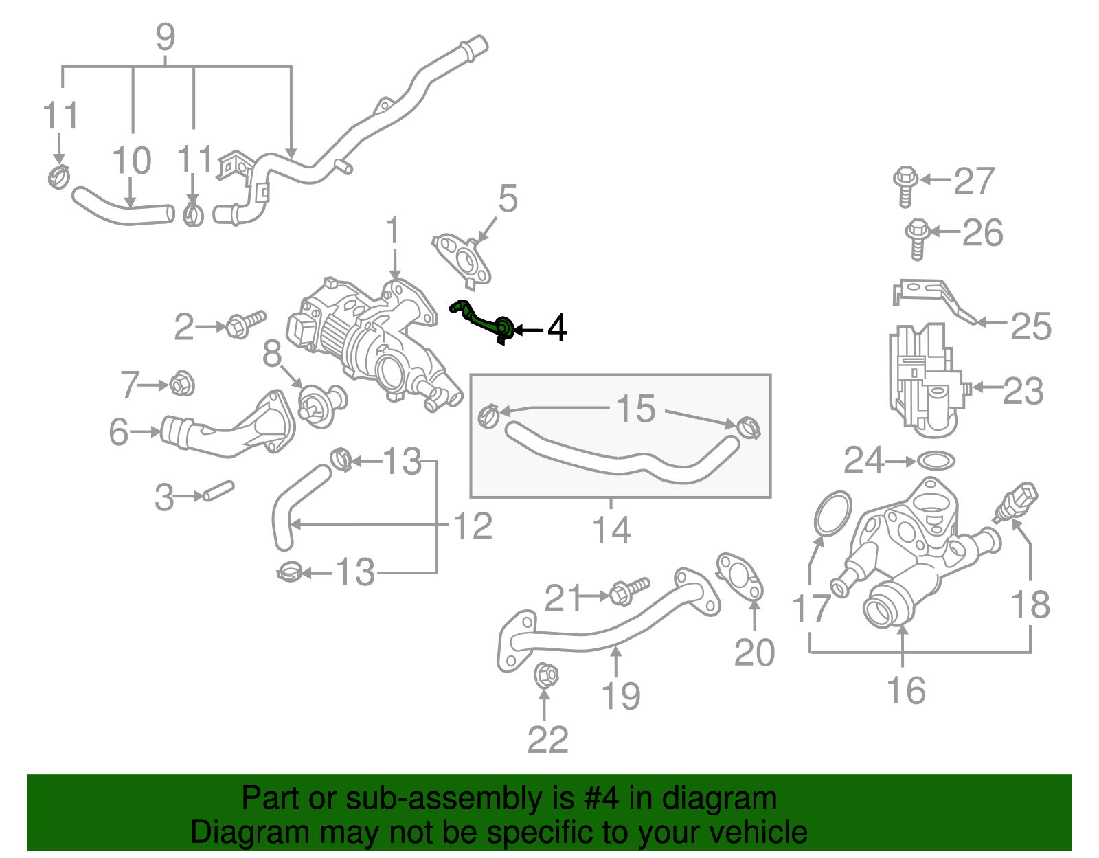 Water Pump Assembly Gasket - Kia (25124-2E270)