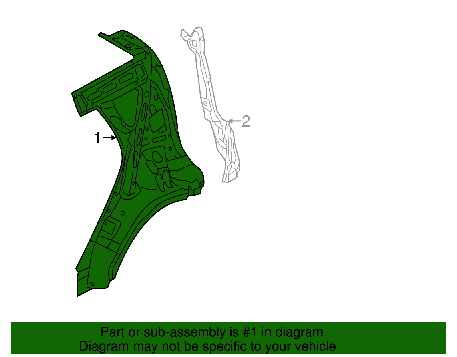 Inner Quarter Panel - Kia (71601-B2701)