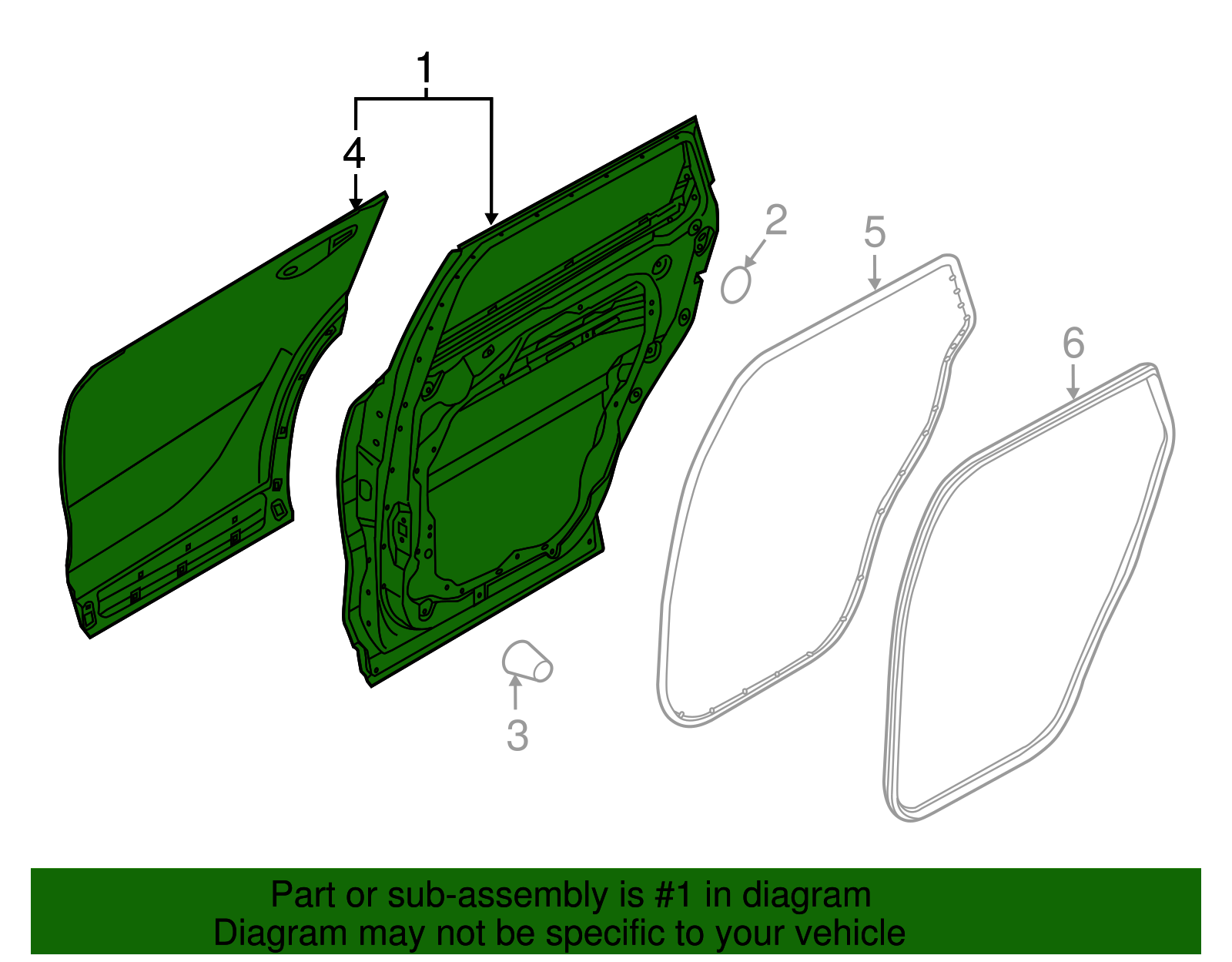 Door Shell - Kia (77003-C6010)