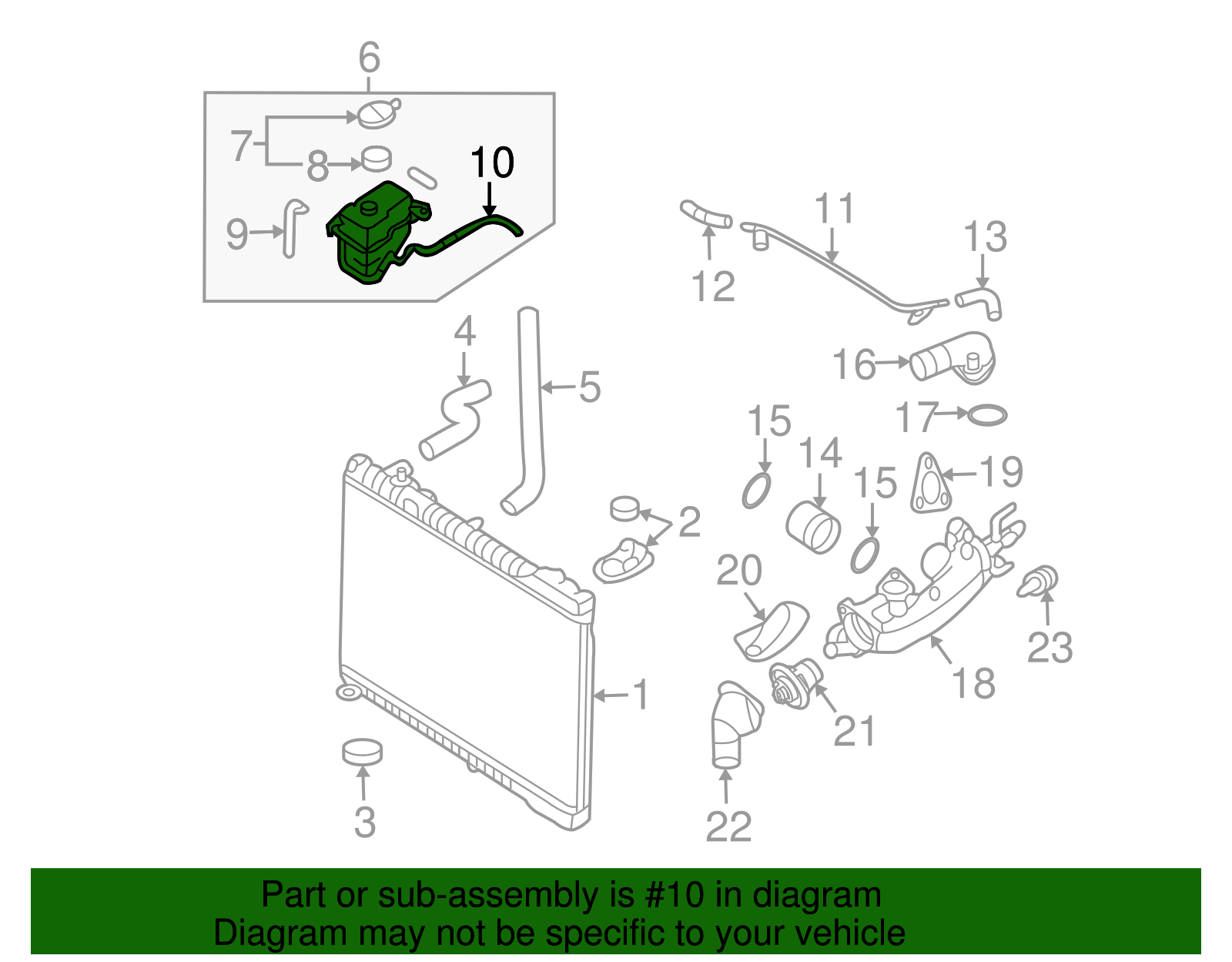 Overflow Hose - Kia (25451-4D600)